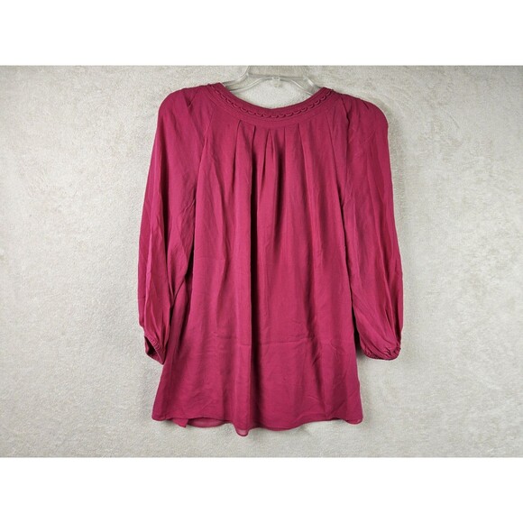 Diane Von Furstenberg Silk 3/4 Blouse Top Size S - Picture 5 of 5